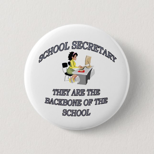 SCHOOL SECRETARY BUTTON (Front)