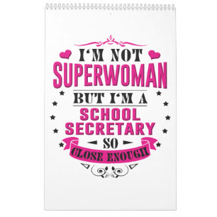 School Secretary Calendar Funny Gift for Women Men