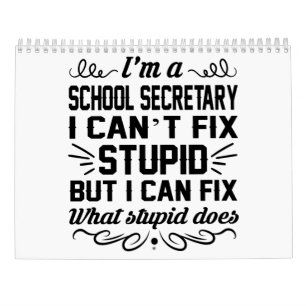School Secretary Calendar Funny Gift for Women Men