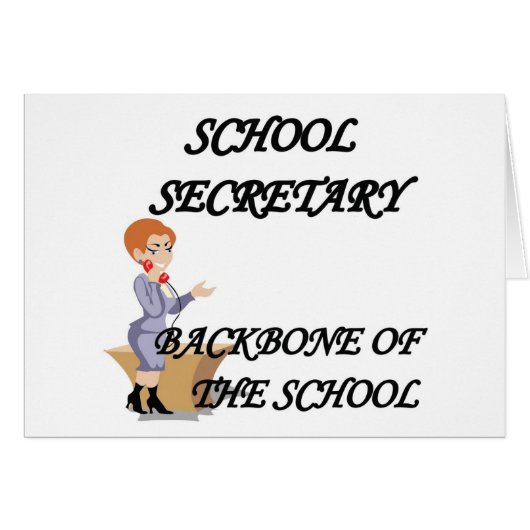 SCHOOL SECRETARY CARDS (Front Horizontal)