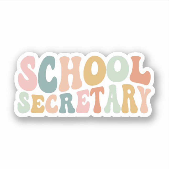 School Secretary Gift, Secretary Appreciation Day Sticker (Front)