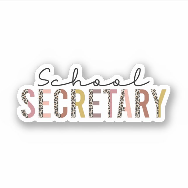 School Secretary Gift, Secretary Appreciation Day Sticker (Front)