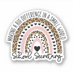 School Secretary Gift, Secretary Appreciation Day Sticker