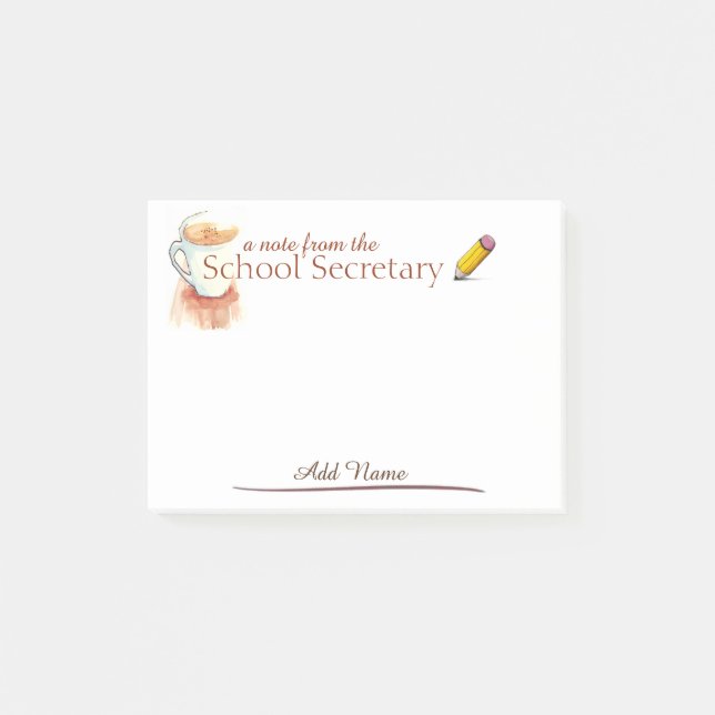 School Secretary Post-it Notes (Front)