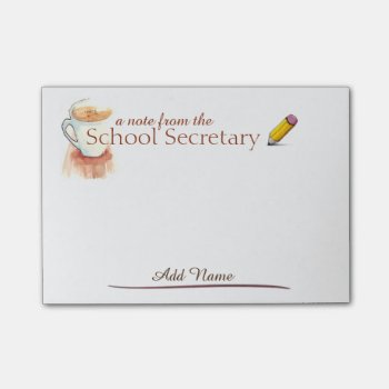 School Secretary Post-it Notes by schoolpsychdesigns at Zazzle