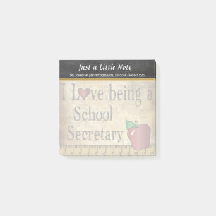 School Secretary Vintage Style Post-it Notes