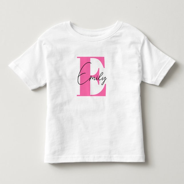 School Shirt for Girl, Custom Girls Name Shirt (Front)