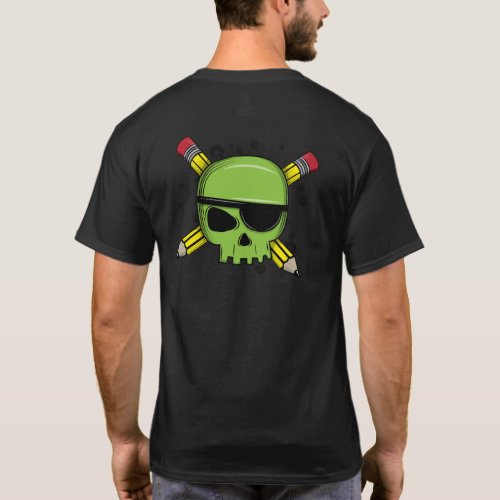 School Skull Crossed Pencils Essential for School T_Shirt