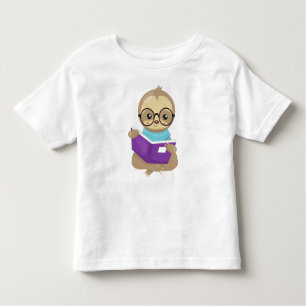 School Sloth, Cute Sloth, Baby Sloth, Eyeglasses Toddler T-shirt