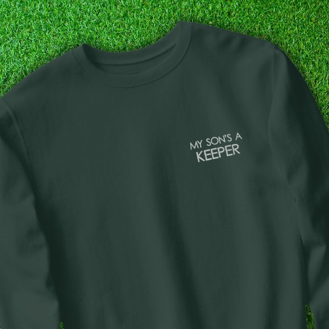 School Soccer Mom Goalie Keeper Fan Embroidered Sweatshirt (Creator Uploaded)