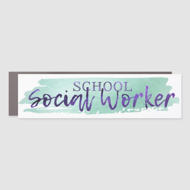 School Social Worker Car Magnet (Front)