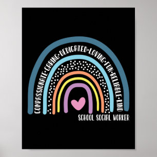 School Social Worker Compassionate Caring Poster