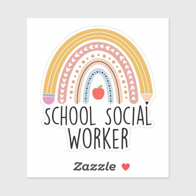 School Social Worker | MSW LSW LCSW Social Worker  Sticker (Sheet)
