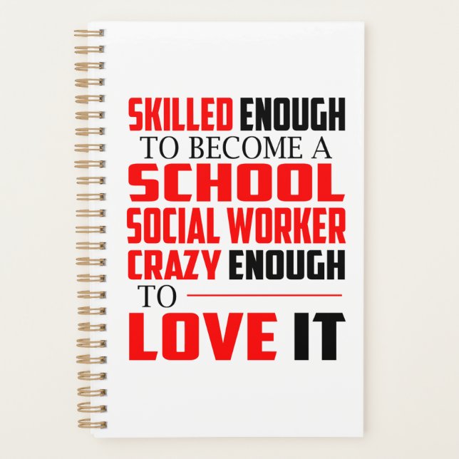 School Social Worker Planner Funny Gift for Women (Front)