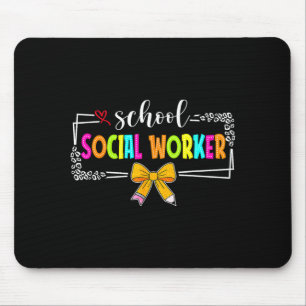 School Social Worker Summer Women Funny Last Day Mouse Pad