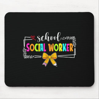 School Social Worker Summer Women Funny Last Day Mouse Pad