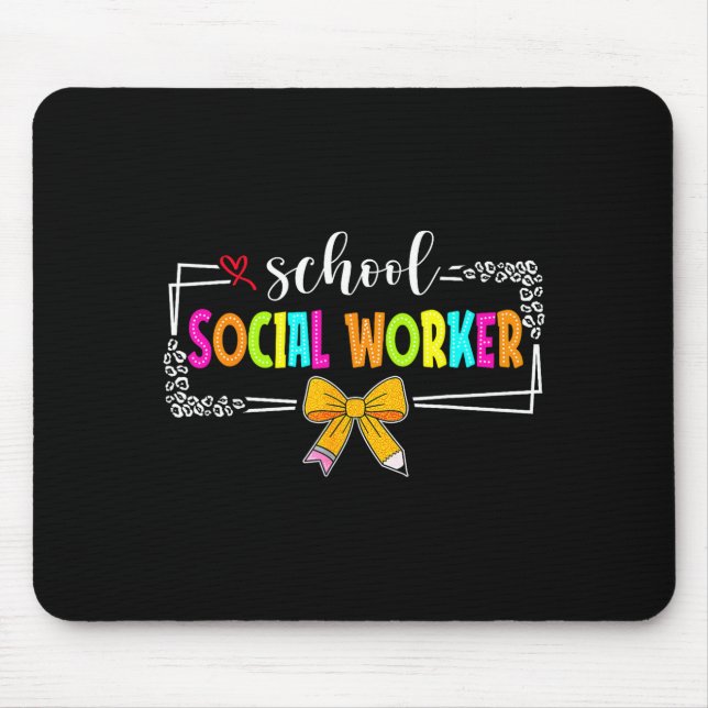 School Social Worker Summer Women Funny Last Day Mouse Pad (Front)