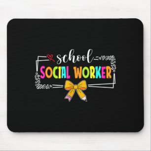 School Social Worker Summer Women Funny Last Day Mouse Pad