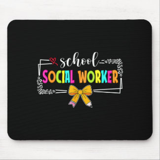 School Social Worker Summer Women Funny Last Day Mouse Pad