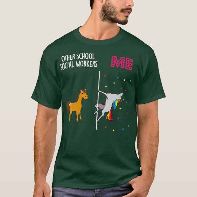 School Social Worker Unicorn Others You T-Shirt (Front)