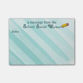 School Social Worker Watercolor Sticky Notes by schoolpsychdesigns at Zazzle