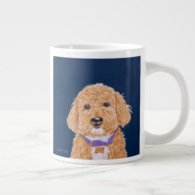 School Spirit Golden Doodle Giant Coffee Mug (Right)