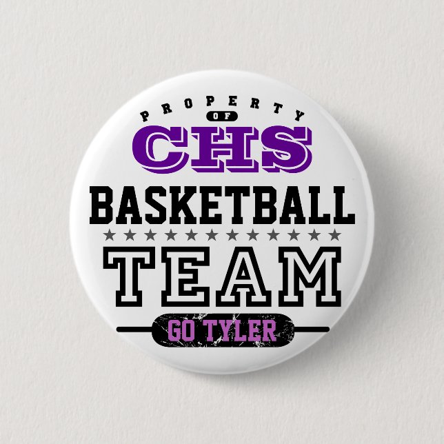 School Sport Team Button (Front)