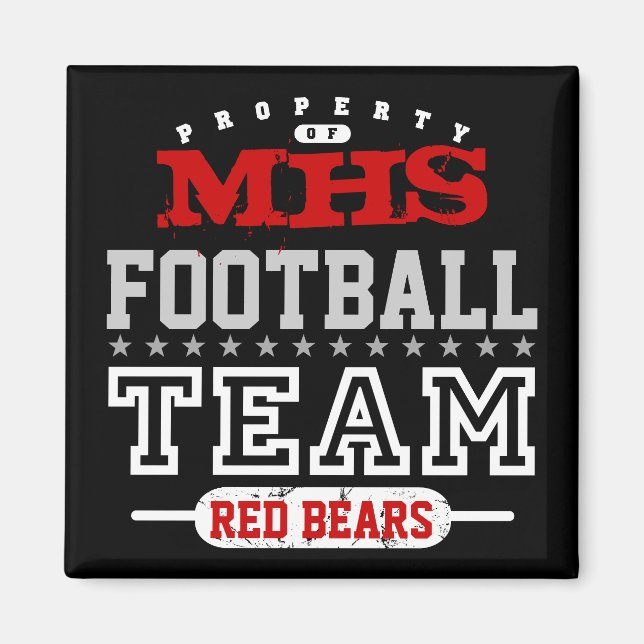 School Sport Team Magnet (Front)