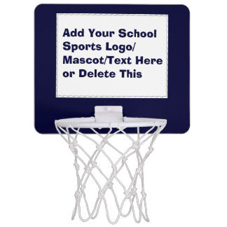 School Sports Logo Mascot Mini Basketball Hoops