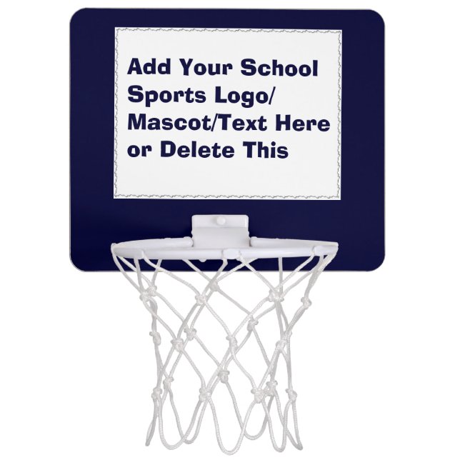 School Sports Logo Mascot Mini Basketball Hoops (Front)