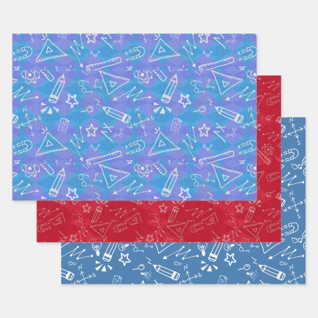 School Stationery Back To School  Wrapping Paper Sheets (Set)