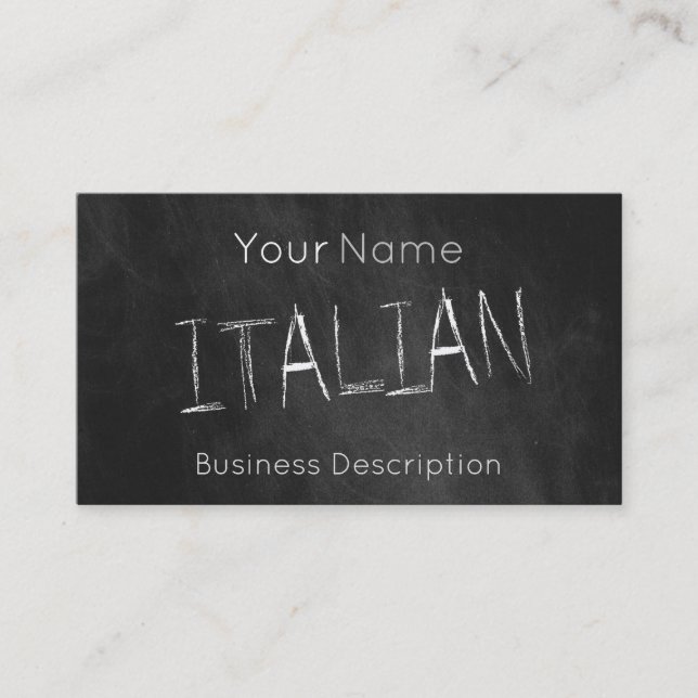 School subject Business Card (Front)