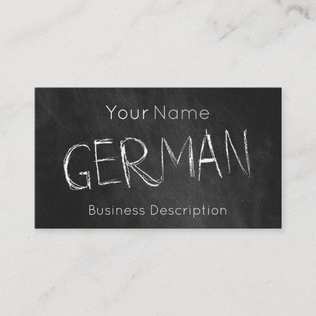 School subject Business Card (Front)