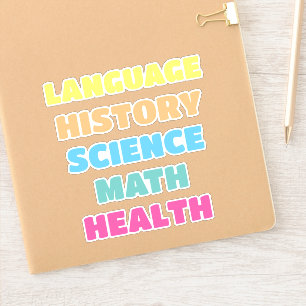 School Subject Stickers, Aesthetic Sticker