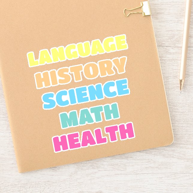 School Subject Stickers, Aesthetic Sticker (Notebook)