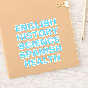 School Subject Stickers, Aesthetic Sticker
