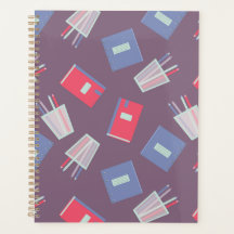 School supplies color seamless pattern