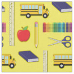 School Supplies Cute Teacher Kids Fabric