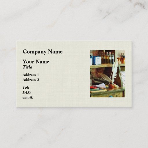 Customizable School Supplies in General Store Business Card