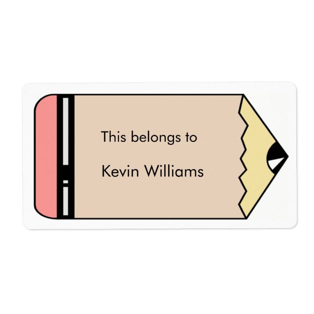 School Supplies Labels (Front)