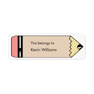 School Supplies Labels