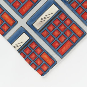 School Supplies Math Teacher Calculator Education Fleece Blanket