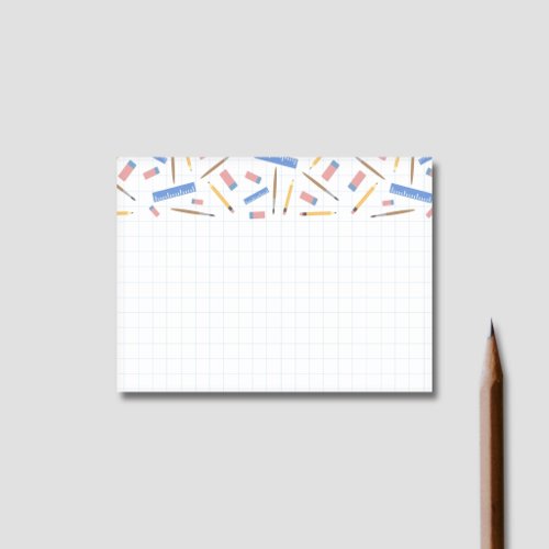 School Supplies Pattern Notes