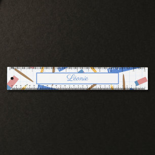 School Supplies Pattern Ruler