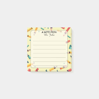 School Supplies Scatter "A Note From" Personalized