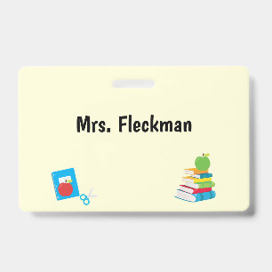 School Supplies Teacher Aide Badge