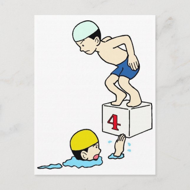 School Swim Team Postcard (Front)