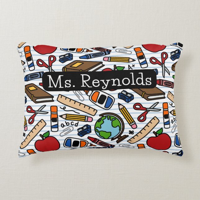 School Teacher Accent Pillow (Front)
