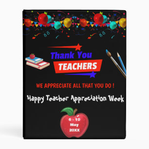 School Teacher Appreciation  Week 2026 Mini Binder
