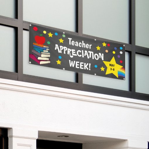 School Teacher appreciation week Banner Zazzle